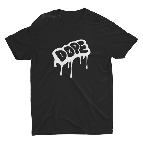 🆕Dope Drip Black T-Shirt Graphic Tee - Picture 1 of 2